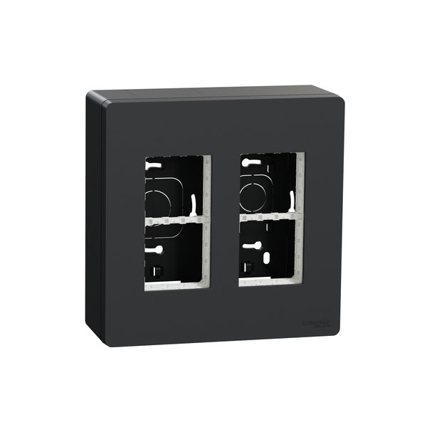 SCHNEIDER ELECTRIC NEW UNICA ИНСТАЛАЦИОННА КУТИЯ 2 КОЛОНИ, АНТРАЦИТ