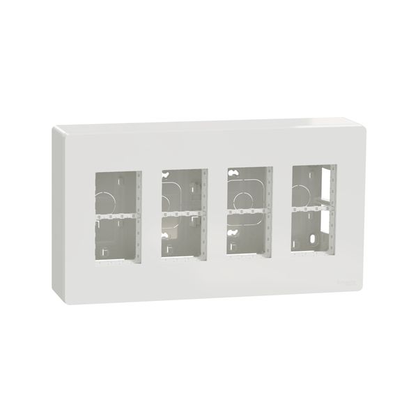 SCHNEIDER ELECTRIC NEW UNICA ИНСТАЛАЦИОННА КУТИЯ 4 КОЛОНИ, БЯЛА