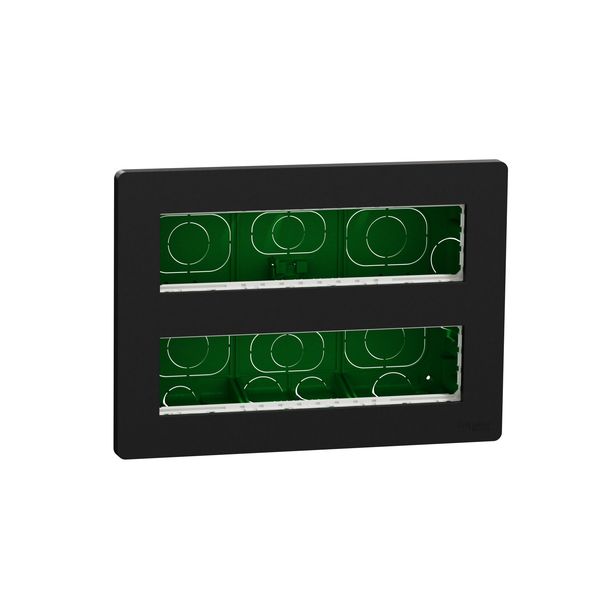 SCHNEIDER ELECTRIC NEW UNICA ПАНЕЛ 2X8 МОДУЛА ЗА СКРИТ МОНТАЖ, АНТРАЦИТ, АНТИБАКТ.