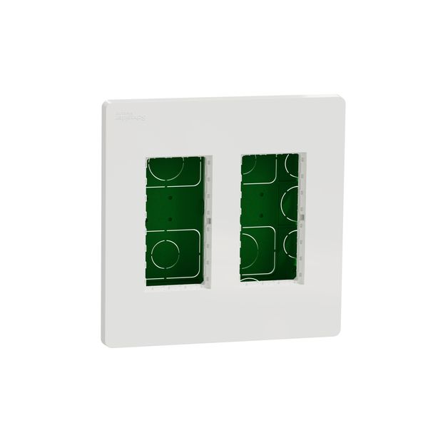 SCHNEIDER ELECTRIC NEW UNICA ИНСТАЛАЦИОННА КУТИЯ ЗА ВГРАЖДАНЕ 2 КОЛОНИ, БЯЛА