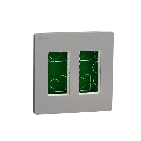 SCHNEIDER ELECTRIC NEW UNICA ИНСТАЛАЦИОННА КУТИЯ ЗА ВГРАЖДАНЕ 2 КОЛОНИ, АЛУМИНИЙ