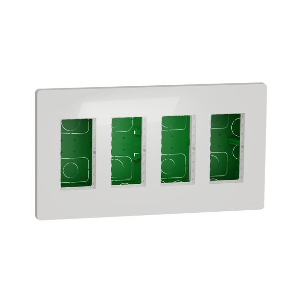 SCHNEIDER ELECTRIC NEW UNICA ИНСТАЛАЦИОННА КУТИЯ ЗА ВГРАЖДАНЕ 4 КОЛОНИ, БЯЛА