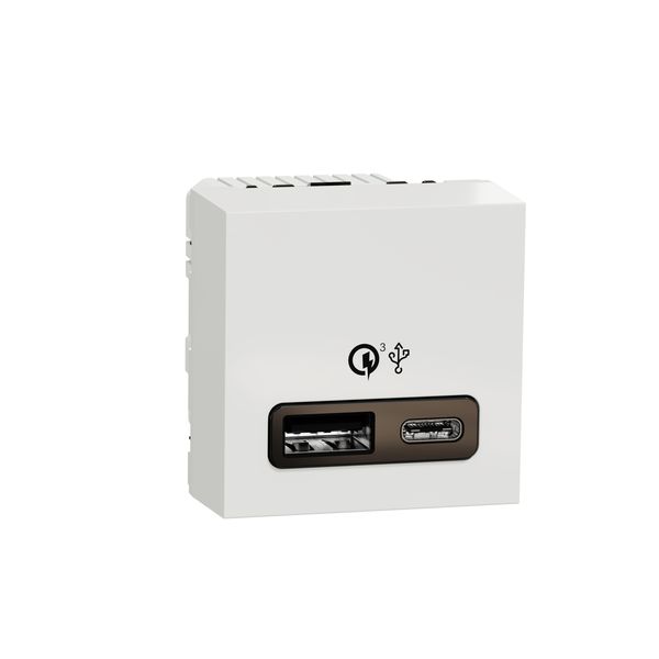 SCHNEIDER ELECTRIC NEW UNICA ДВОЙНО USB QUICK CHARGE A+C 18W