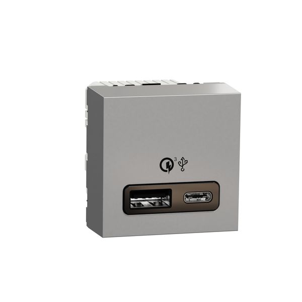 SCHNEIDER ELECTRIC NEW UNICA ДВОЙНО USB QUICK CHARGE A+C 18W