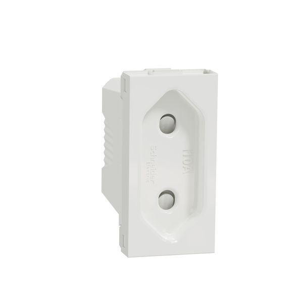 SCHNEIDER ELECTRIC NEW UNICA КОНТАКТ ЕВР. СТАНДАРТ, 2P 10A, ЕДНОМОДУЛЕН, БЯЛ