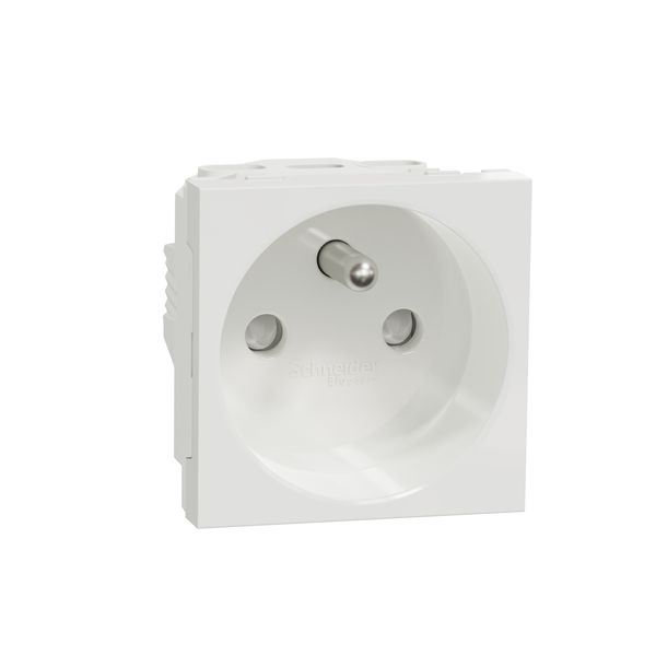 SCHNEIDER ELECTRIC NEW UNICA КОНТАКТ ФР. СТАНДАРТ 2P+E 16A, БЯЛ
