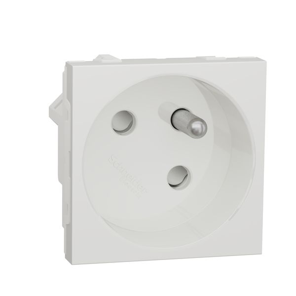 SCHNEIDER ELECTRIC NEW UNICA КОНТАКТ ФР.СТ. 2P+E 45º 16A 4TXP, АНТИБАКТ.