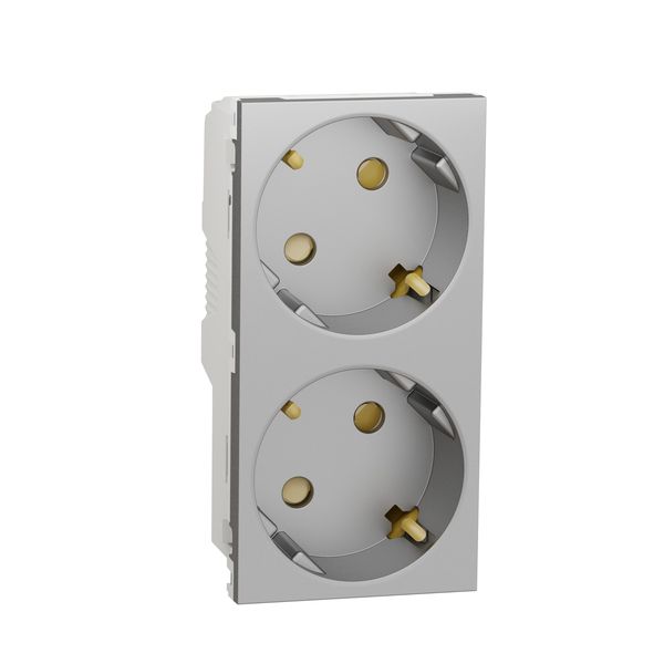 SCHNEIDER ELECTRIC NEW UNICA ДВОЕН КОНТАКТ ШУКО С ДЗ ,2P+E