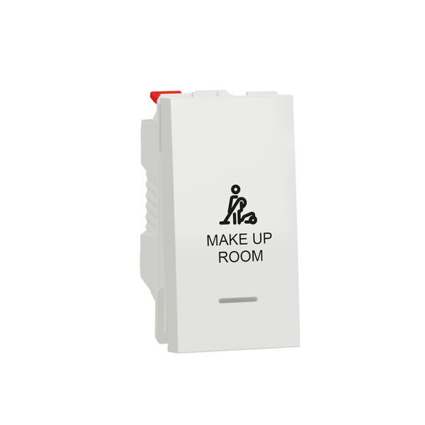SCHNEIDER ELECTRIC NEW UNICA ЕДНОПОЛЮСЕН КЛЮЧ СЪС СИМВОЛ ЗА ХОТЕЛИ, С ЛАМПА, 12-24V, БЯЛ