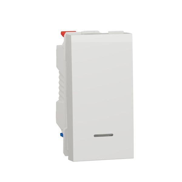 SCHNEIDER ELECTRIC NEW UNICA ДЕВИАТОРЕН КЛЮЧ С НЕУТРАЛА 10А, 1 МОДУЛ, БЯЛ