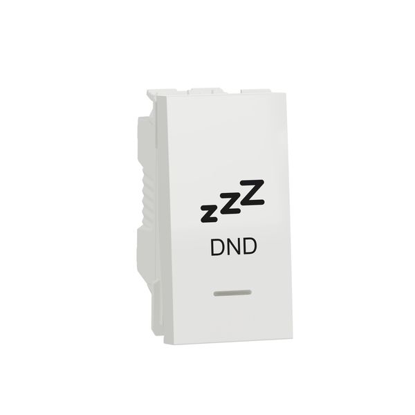 SCHNEIDER ELECTRIC NEW UNICA ДВУПОЛЮСЕН КЛЮЧ СЪС СИМВОЛ ЗА ХОТЕЛИ, С ЛАМПА, 12-24V, БЯЛ