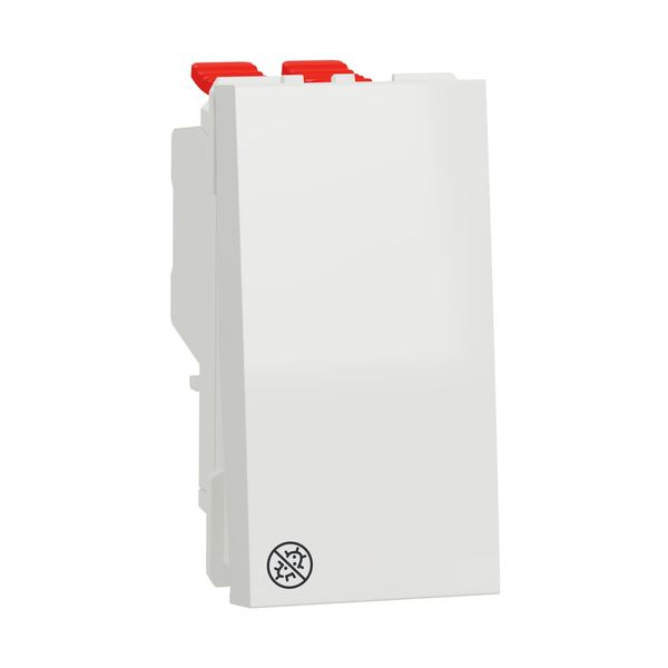 SCHNEIDER ELECTRIC NEW UNICA КРЪСТАТ КЛЮЧ 10А, 1 МОДУЛ, АНТИБАКТ. БЯЛ