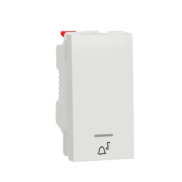SCHNEIDER ELECTRIC NEW UNICA БУТОН ЗВЪНЕЦ С ЛОКАТОР 10А, 1 МОДУЛ