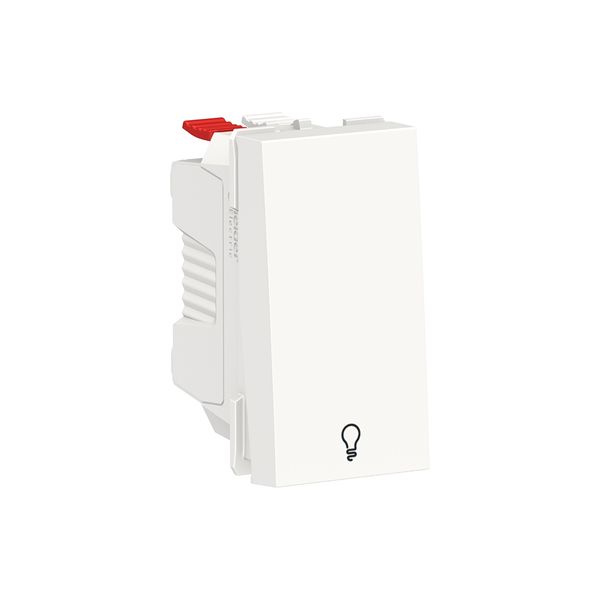 SCHNEIDER ELECTRIC NEW UNICA БУТОН СЪС СИМВОЛ "ОСВЕТЛИНА" 10А,1 МОДУЛ, БЯЛ