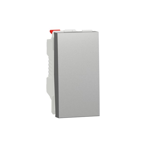 SCHNEIDER ELECTRIC NEW UNICA БУТОН 10А, 1 МОДУЛ, АЛУМИНИЙ