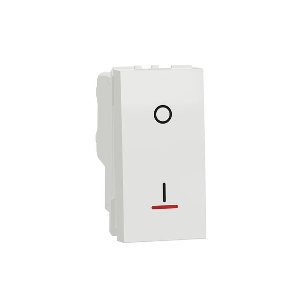 SCHNEIDER ELECTRIC NEW UNICA ДВУПОЛЮСЕН КЛЮЧ С ИНДИКАТОРНА ЛАМПА 16 А, 1 МОДУЛ, БЯЛ