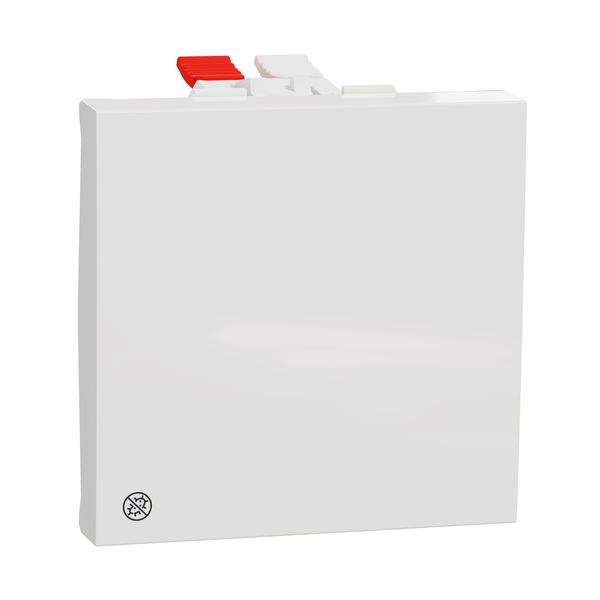SCHNEIDER ELECTRIC NEW UNICA ЕДНОПОЛЮСЕН КЛЮЧ 10А, 2 МОДУЛА, АНТИБАКТ., БЯЛ