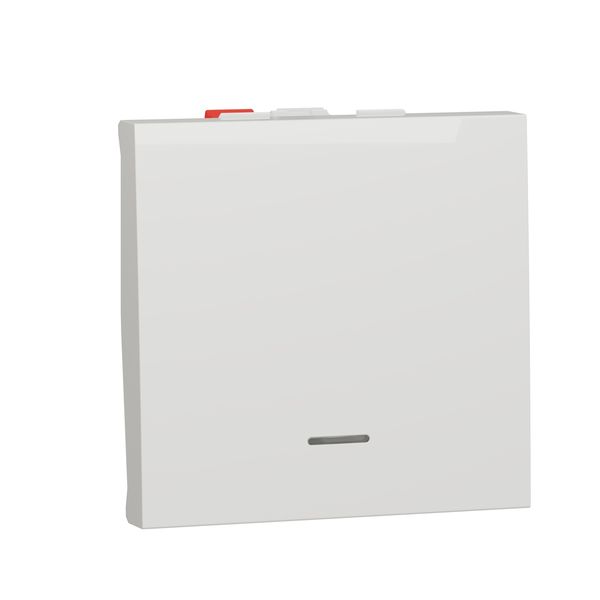 SCHNEIDER ELECTRIC NEW UNICA ДЕВИАТОРЕН КЛЮЧ С НЕУТР. 10 А, 2 МОДУЛА, БЯЛ