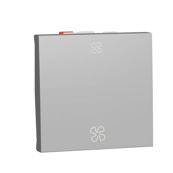 SCHNEIDER ELECTRIC NEW UNICA КЛЮЧ ЗА ВЕНТИЛАТОР 10А, ДВУМОДУЛЕН, АЛУМИНИЙ