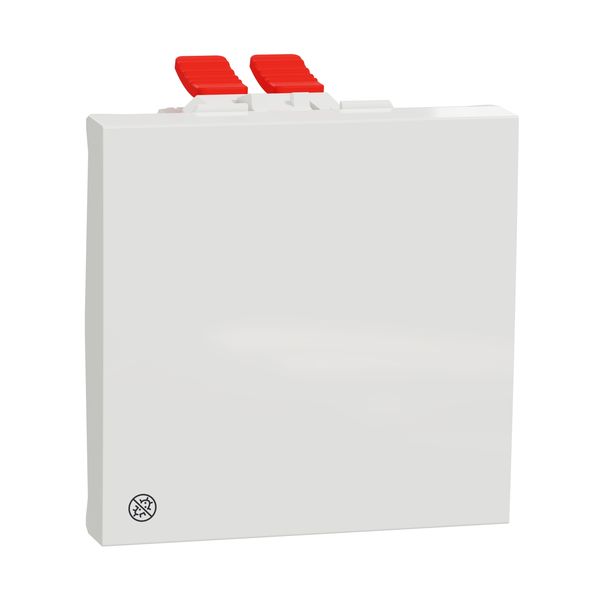 SCHNEIDER ELECTRIC NEW UNICA КРЪСТАТ КЛЮЧ 10А, 2 МОДУЛА, АНТИБАКТ., БЯЛ