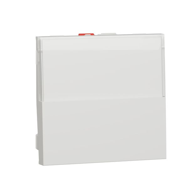 SCHNEIDER ELECTRIC NEW UNICA БУТОН НО/НЗ С ЕТИКЕТ 10А, 2 МОДУЛА, БЯЛ