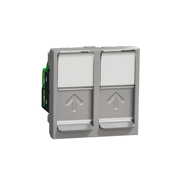 SCHNEIDER ELECTRIC NEW UNICA ДВОЙНА РОЗЕТКА RJ45, КАТ. 5 UTP, 2 МОДУЛА