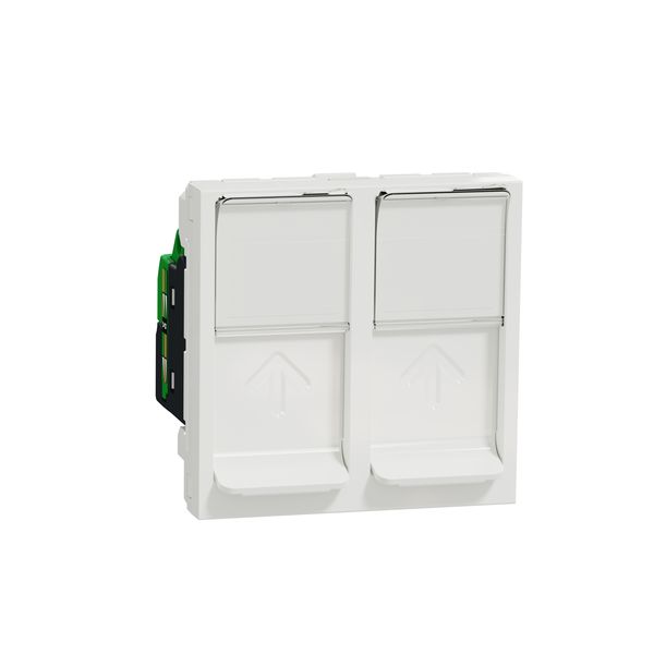 SCHNEIDER ELECTRIC NEW UNICA ДВОЙНА РОЗЕТКА RJ45, КАТ. 6 STP, 2 МОДУЛА