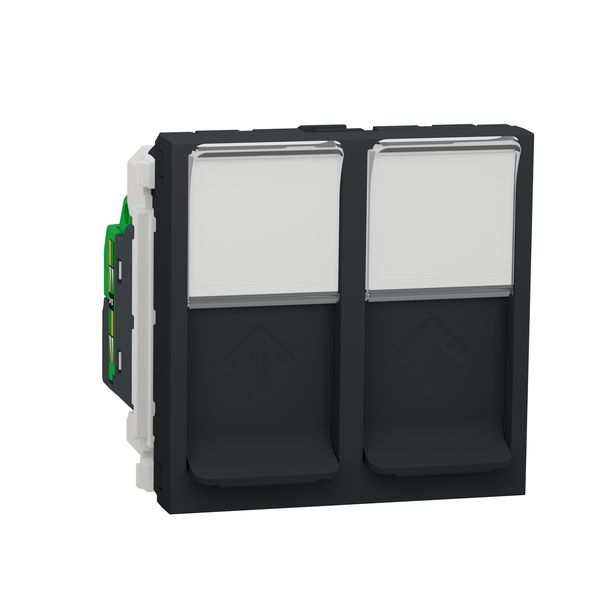SCHNEIDER ELECTRIC NEW UNICA ДВОЙНА РОЗЕТКА RJ45, КАТ. 6 STP, 2 МОДУЛА