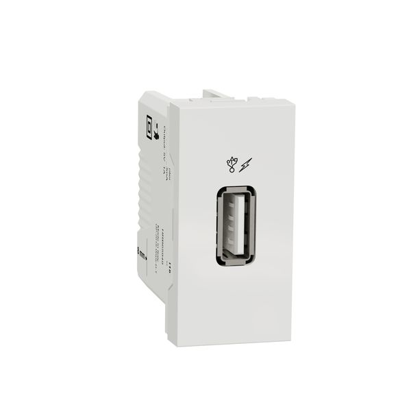 SCHNEIDER ELECTRIC NEW UNICA ЕДИНИЧНО USB ЗАРЯДНО 2.0, БЯЛ