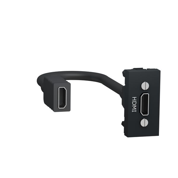 SCHNEIDER ELECTRIC NEW UNICA КОНЕКТОР HDMI, 1 МОДУЛ, АНТРАЦИТ