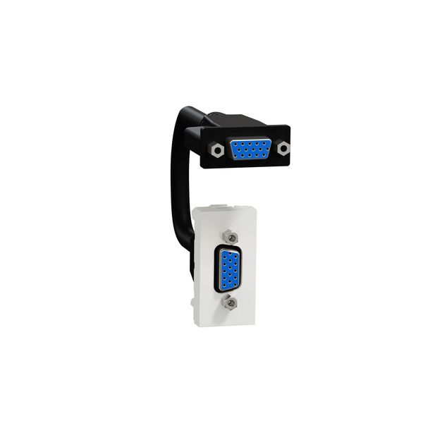 SCHNEIDER ELECTRIC NEW UNICA HD 15 КОНЕКТОР ЖЕНСКИ, 1 МОДУЛ, БЯЛ