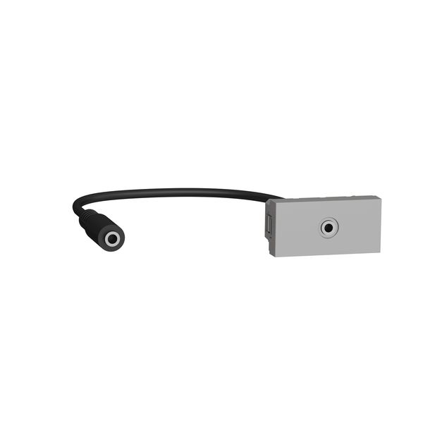 SCHNEIDER ELECTRIC NEW UNICA МИНИ ЖАК 3,5 ММ. 1 МОДУЛ, АЛУМИНИЙ