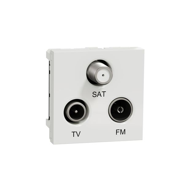 SCHNEIDER ELECTRIC NEW UNICA РОЗЕТКА TV R SAT, ЕДИНСТВЕНА, 2 МОДУЛА