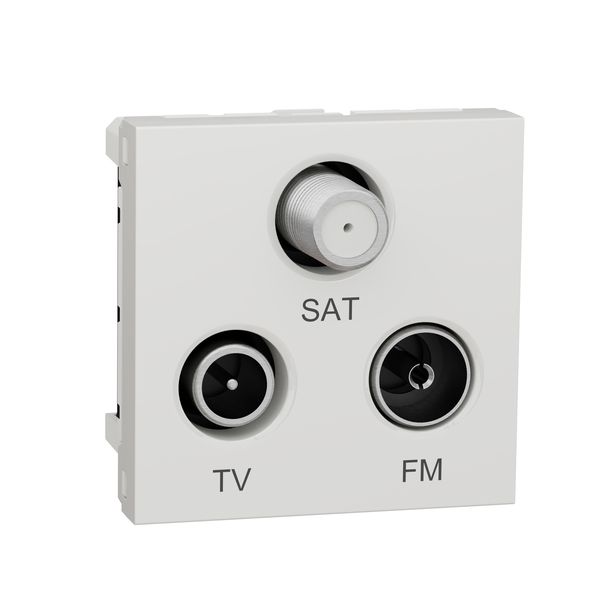 SCHNEIDER ELECTRIC NEW UNICA РОЗЕТКА TV R SAT, ЕДИНСТВЕНА, 2 МОДУЛА