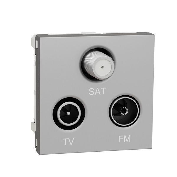 SCHNEIDER ELECTRIC NEW UNICA РОЗЕТКА TV R SAT, ЕДИНСТВЕНА, 2 МОДУЛА