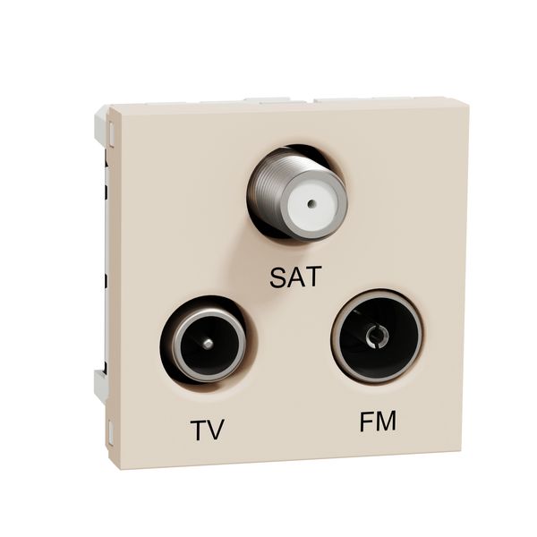 SCHNEIDER ELECTRIC NEW UNICA РОЗЕТКА TV/FM/SAT, ИНДИВИДУАЛНА, 2 МОДУЛА