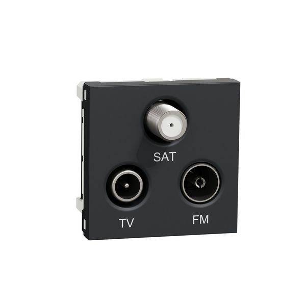 SCHNEIDER ELECTRIC NEW UNICA РОЗЕТКА TV R SAT, ЕДИНСТВЕНА, 2 МОДУЛА