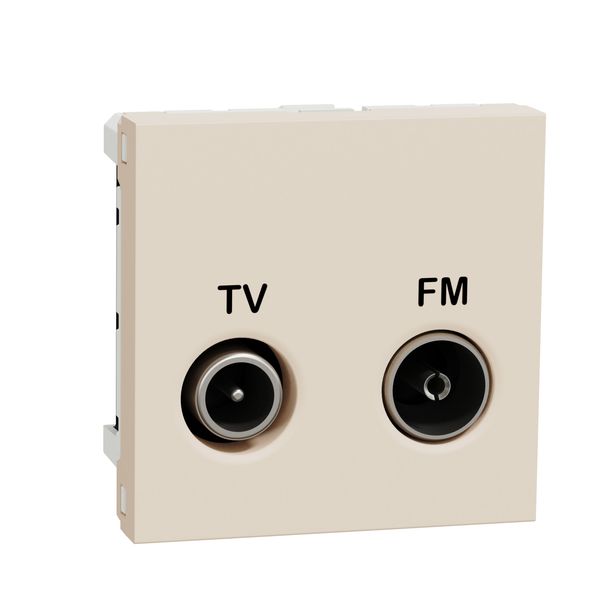SCHNEIDER ELECTRIC NEW UNICA РОЗЕТКА TV/FM, ИНДИВИДУАЛНА, 2 МОДУЛА