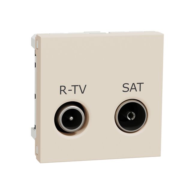 SCHNEIDER ELECTRIC NEW UNICA РОЗЕТКА R-TV/SAT, ИНДИВИДУАЛНА, 2 МОДУЛА