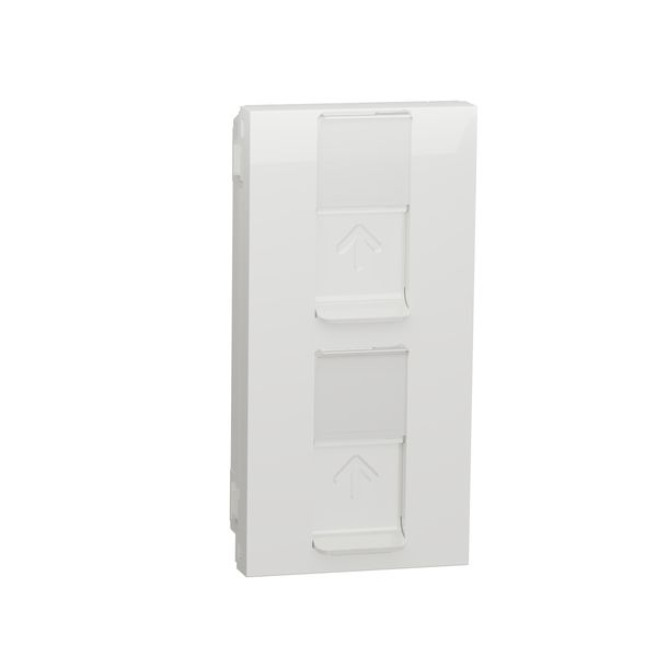 SCHNEIDER ELECTRIC NEW UNICA ДВОЙНА РОЗЕТКА RJ45, КАТ.5 UTP 45X90
