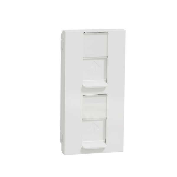 SCHNEIDER ELECTRIC NEW UNICA ДВОЙНА РОЗЕТКА RJ45, КАТ. 6A UTP 45X90