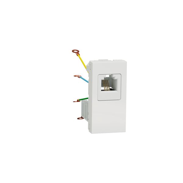SCHNEIDER ELECTRIC NEW UNICA ТЕЛЕФОННА РОЗЕТКА RJ12, 1 МОДУЛ, БЯЛ