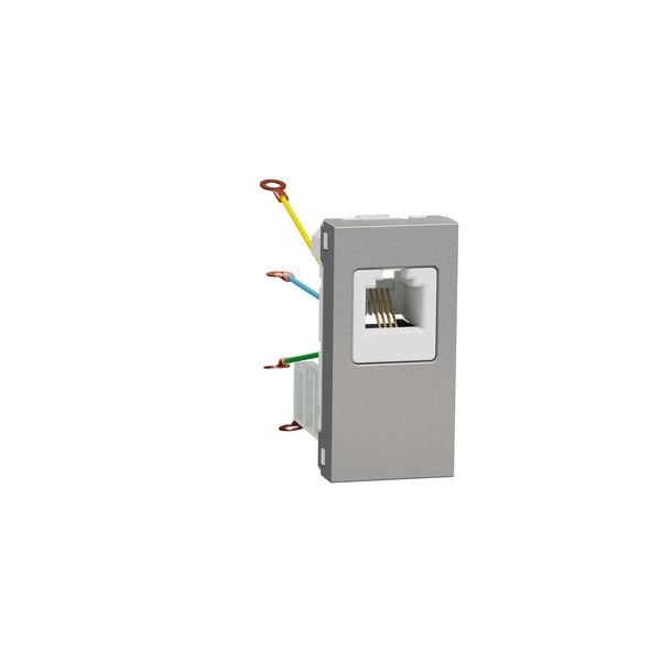 SCHNEIDER ELECTRIC NEW UNICA ТЕЛЕФОННА РОЗЕТКА RJ12, 1 МОДУЛ, АЛУМИНИЙ