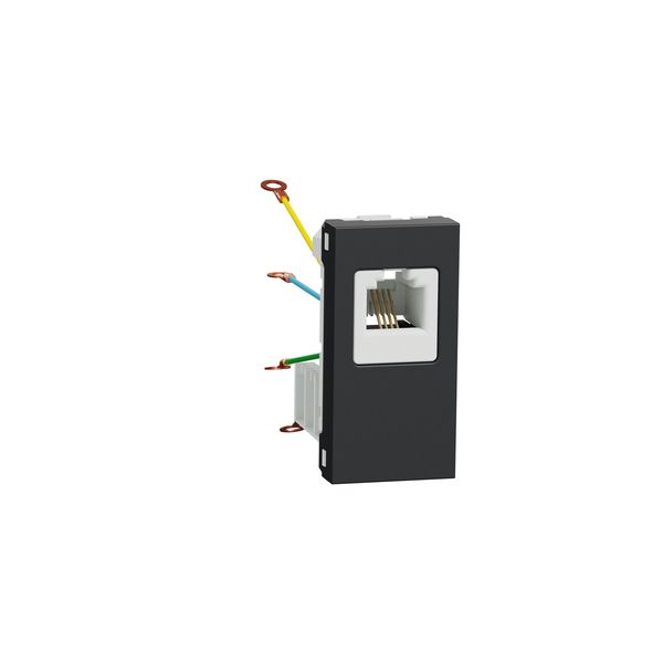SCHNEIDER ELECTRIC NEW UNICA ТЕЛЕФОННА РОЗЕТКА RJ12, 1 МОДУЛ, АНТРАЦИТ