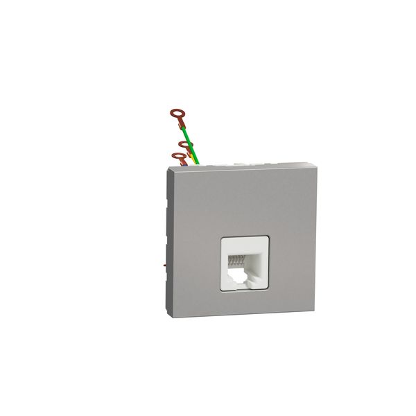 SCHNEIDER ELECTRIC NEW UNICA ТЕЛЕФОННА РОЗЕТКА RJ12, 2 МОДУЛА, АЛУМИНИЙ