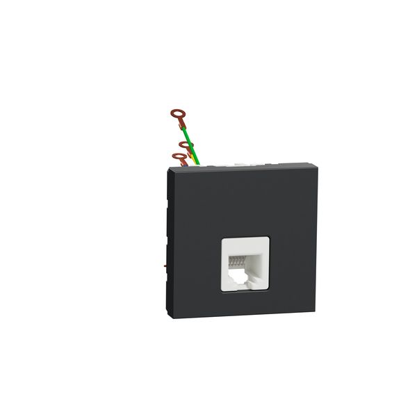 SCHNEIDER ELECTRIC NEW UNICA ТЕЛЕФОННА РОЗЕТКА RJ12, 2 МОДУЛА, АНТРАЦИТ