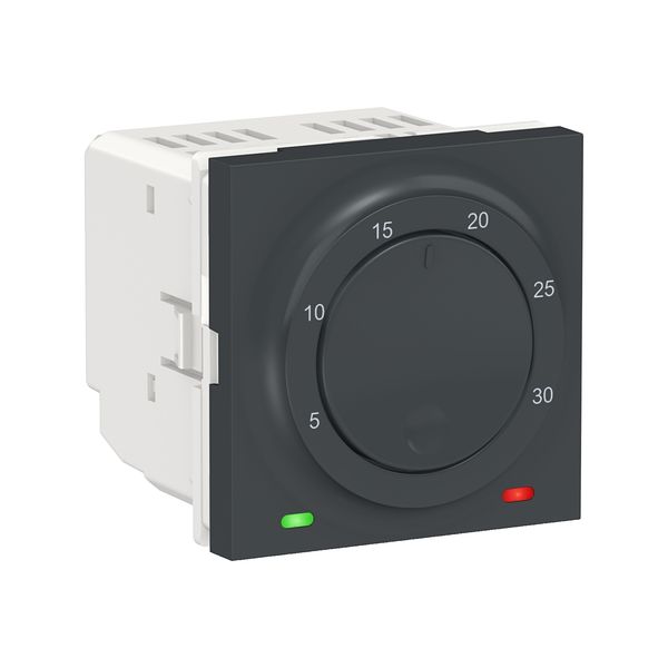 SCHNEIDER ELECTRIC NEW UNICA СТАЕН ТЕРМОСТАТ 8А, АНТРАЦИТ