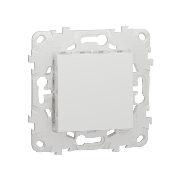 SCHNEIDER ELECTRIC NEW UNICA КЛЮЧ 10А, С МОНТАЖНА РАМКА, 2 МОДУЛА, БЯЛ