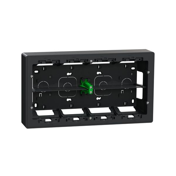 SCHNEIDER ELECTRIC NEW UNICA КОНЗОЛА ЗА ОТКРИТ МОНТАЖ 2Х10 МОДУЛА, АНТРАЦИТ
