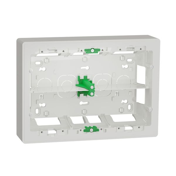 SCHNEIDER ELECTRIC NEW UNICA КОНЗОЛА ЗА ОТКРИТ МОНТАЖ 2Х8 МОДУЛА, АНТИБАКТ.